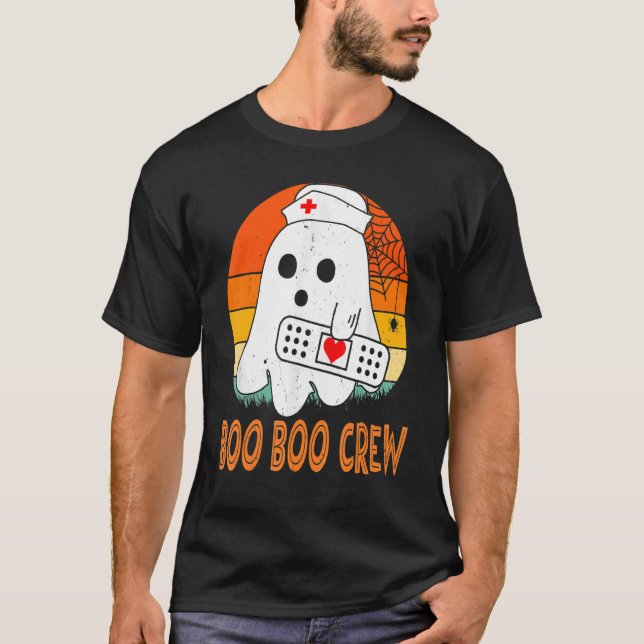 Camiseta Cute Ghost RN Nurse Halloween Costume Shirts, Boo  (Frente)