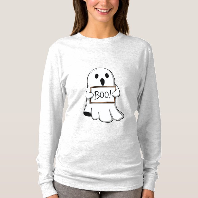 Camiseta Cute Ghostly BOO Fun (Frente)