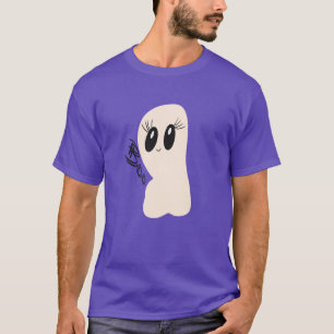 Camiseta Cute Ghoul Fantasma Boo Roxo