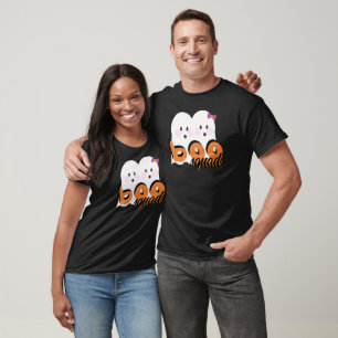 Camiseta Cute Ghoul Fantasma Boo Squad Preto