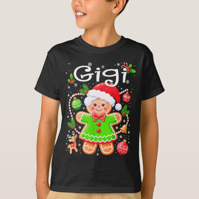 Camiseta Cute Gigi Gingerbread Family Matching Christmas Co (Frente)