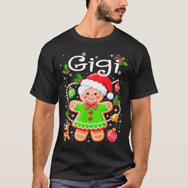 Camiseta Cute Gigi Gingerbread Family Matching Christmas Co (Frente)