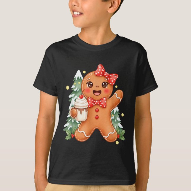 Camiseta Cute Gingerbread Christmas Snow Xmas For Men Women (Frente)