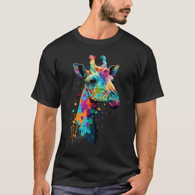 Camiseta Cute Giraffe  Animal on Giraffe 3 (Frente)