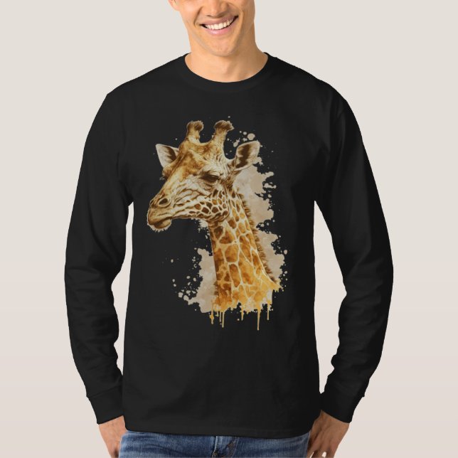Camiseta Cute Giraffe Men Women Kids  1 (Frente)