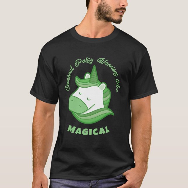 Camiseta Cute Girls CP Magical Unicorn Cerebral Palsy Aware (Frente)