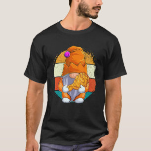 Camiseta Cute Gnome Amor Frango Frito Fast Food Vintage Re