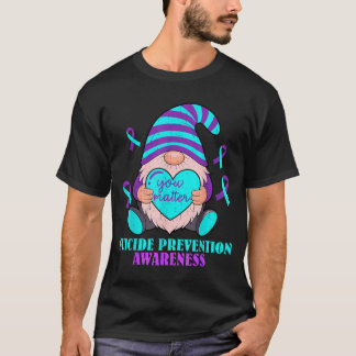 Camiseta Cute Gnome Coração Prevenção Conscientização Sua M