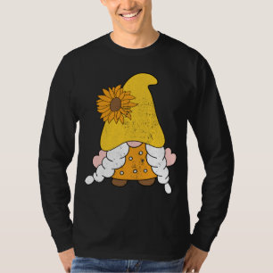Camiseta Cute Gnome do Girassol Design Hippie Gnomos Flor M