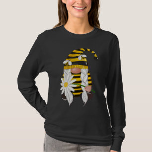Camiseta Cute gnomo de jardim de girassóis com abelhas e fl