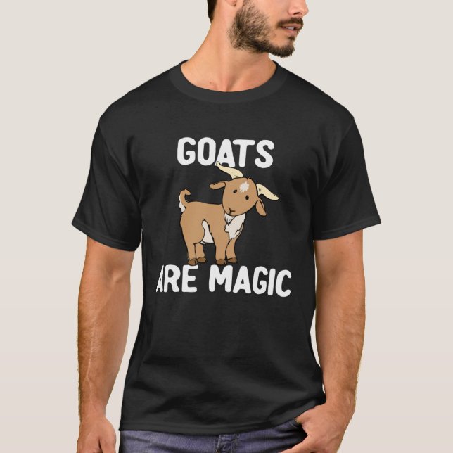 Camiseta Cute Goa Goats Are Magic  Farm Animal Goat Kids (Frente)