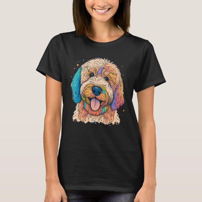 Camiseta Cute Goldendoodle Dog on Golden Doodle  1 (Frente)