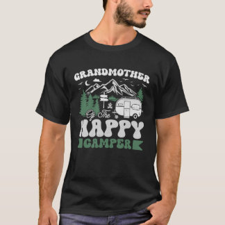 Camiseta Cute Grandmother Of The Happy Camper Camping Trip
