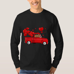 Camiseta Cute Griffon Bruxelas, Dirigindo Red Truck Love Va