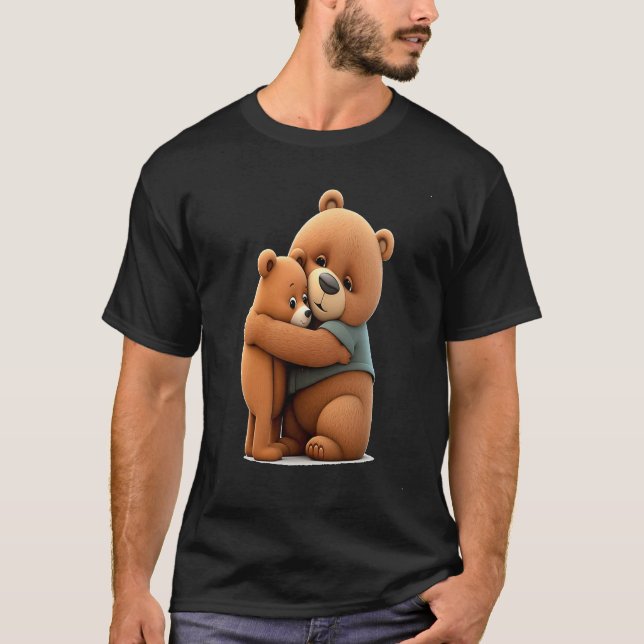 Camiseta Cute Grizzly Bear Animal Cute Father and Son Bear  (Frente)