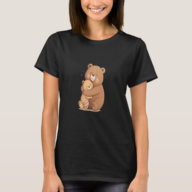Camiseta Cute Grizzly Bear Animal Cute Father and Son Bear  (Frente)