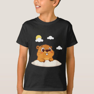 Camiseta Cute Groundhog On A Sunny Day 