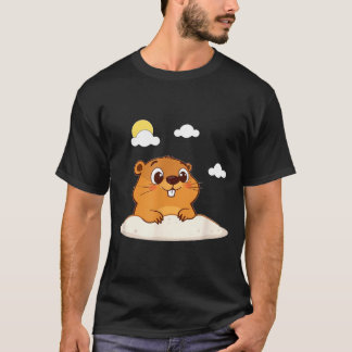 Camiseta Cute Groundhog On A Sunny Day 