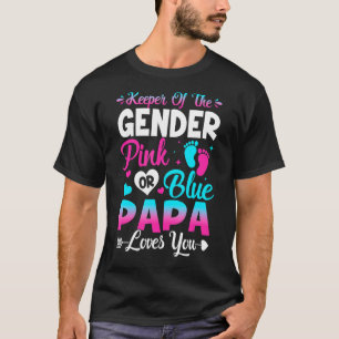 Camiseta Cute Guardião Do Gênero Rosa Ou Azul Papá Te Ama