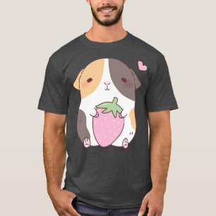 Camiseta Cute Guiné Pig ama morango