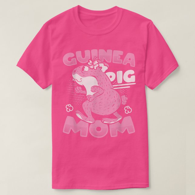 Camiseta Cute Guiné Pig Mãe 793 (Frente do Design)