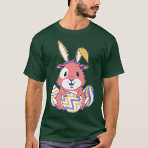 Camiseta Cute Guinea pig in Easter Bunny Costume with Easte