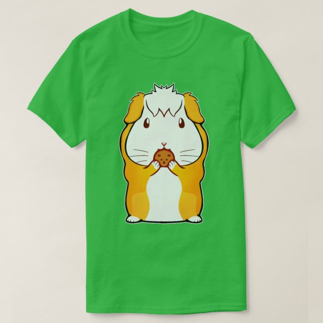 Camiseta Cute Guinea Pig Lover Women Eating Cookie Guinea P (Frente do Design)