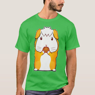 Camiseta Cute Guinea Pig Lover Women Eating Cookie Guinea P