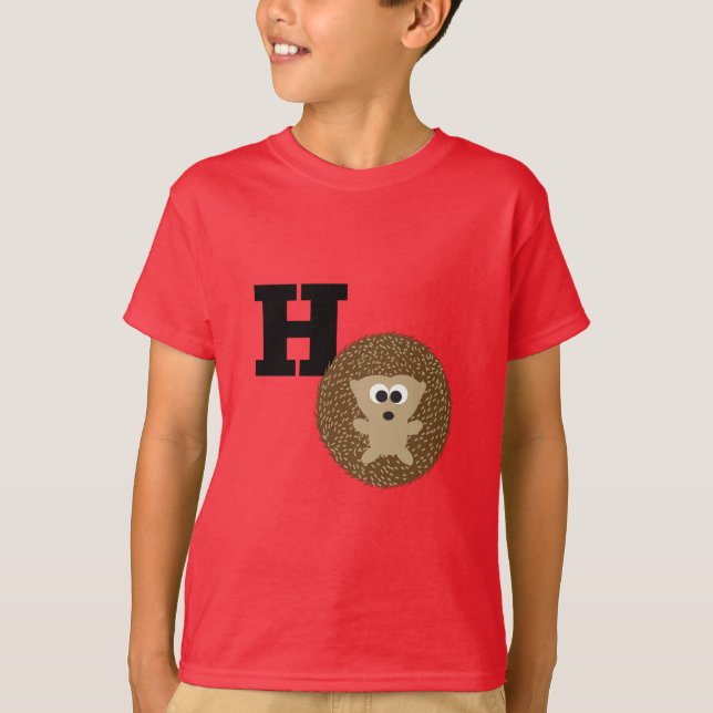 Camiseta Cute H é para Hedgehog (Frente)