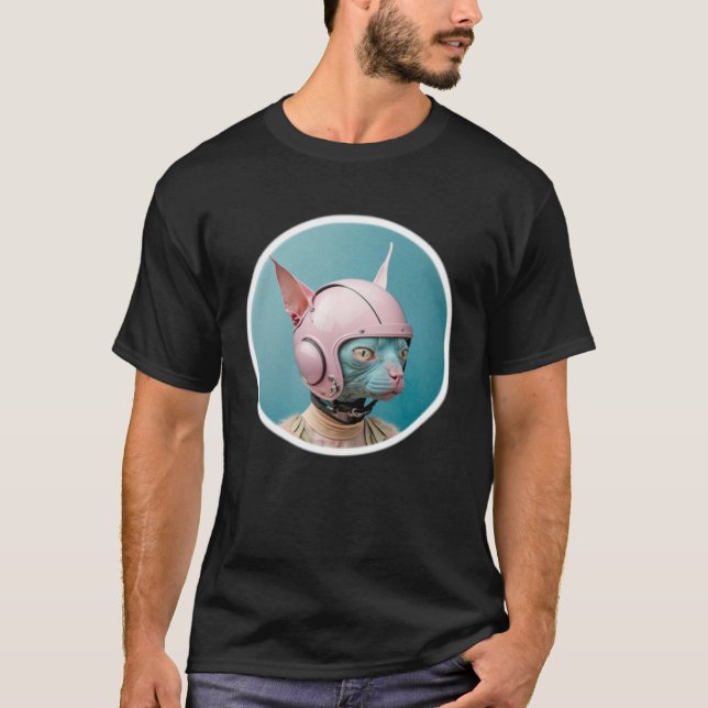 Camiseta Cute Hairless Cate Pop Pilot (Frente)