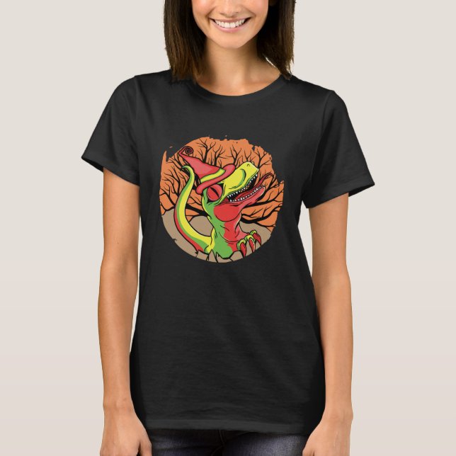 Camiseta Cute Halloween Dino Rex (Frente)