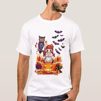 Camiseta Cute Halloween Doll Owl