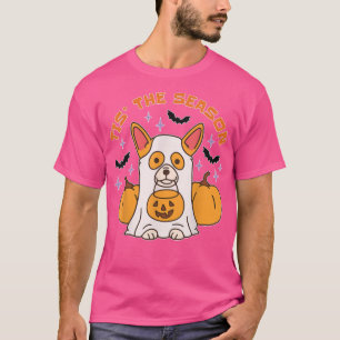 Camiseta Cute Halloween Ghost Costume Dog Pumpkin Tis The S