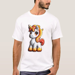 Camiseta Cute Halloween Unicorn Batom de Milho Chifre Mágic