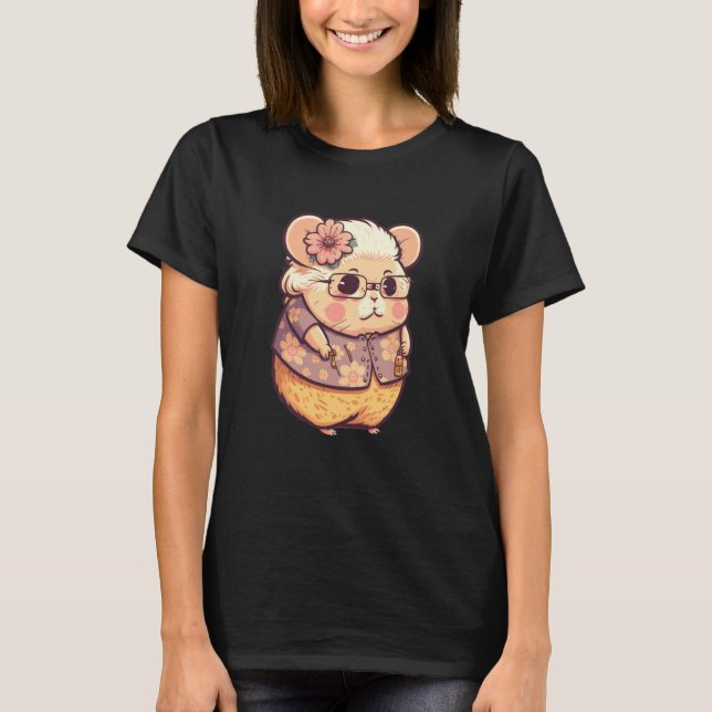 Camiseta Cute Hamster Grandma Grandmother Nana  1 (Frente)