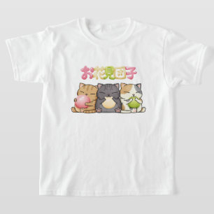 Camiseta Cute Hanami Dango Cat Trio