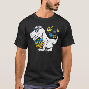Camiseta Cute Hanukkah T - Rex Dinossaur Menorasaurus