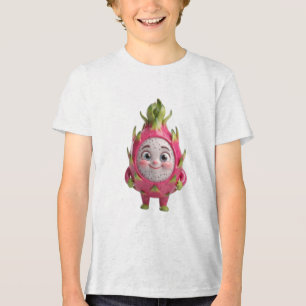 Camiseta Cute Happy Dragon Fruit 3D Personagem