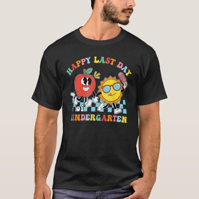 Camiseta Cute Happy Last Day Of Kindergarten Teacher Kids G (Frente)