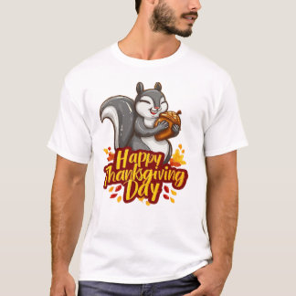 Camiseta Cute Happy Thanksgiving Squirrel Classic T-Shirt