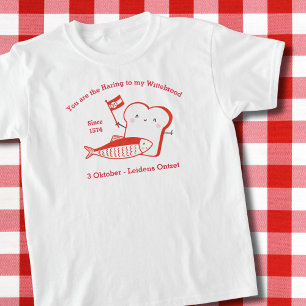 Camiseta Cute Haring en Witbrood Leidens ontzet rood