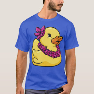 Camiseta Cute Havaiano Luau Rubber Ducky