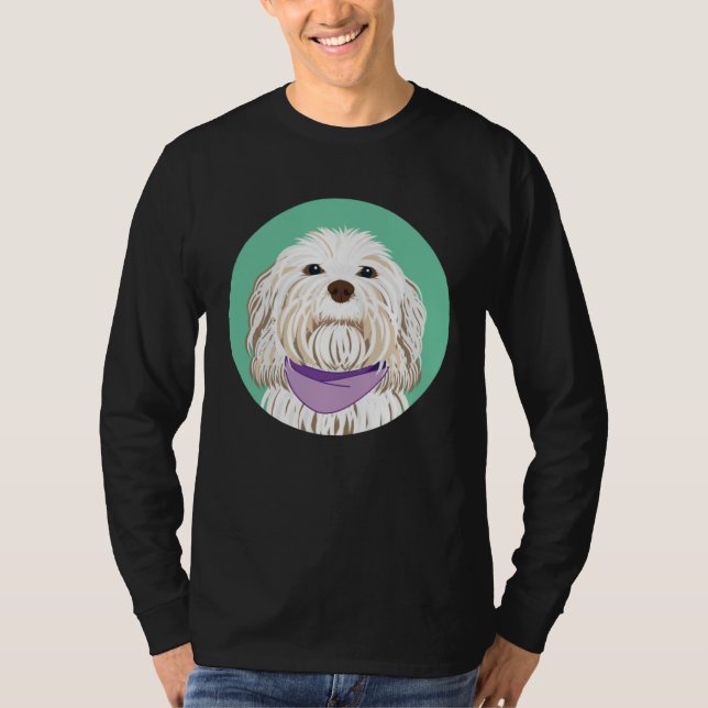Camiseta Cute Havanese Dog  Lavender & Mint (Frente)