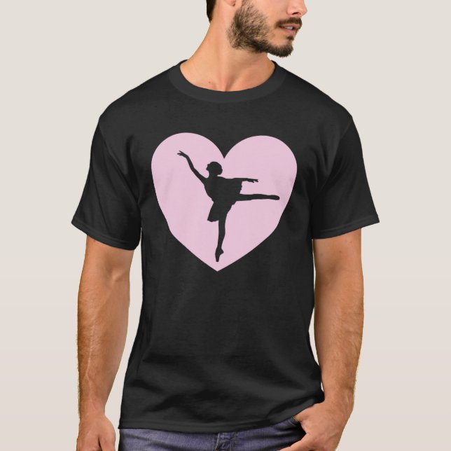 Camiseta Cute Heart Ballet  Dancing Ballerina (Frente)