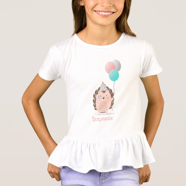 Camiseta Cute Hedgehog Birthday (Frente)