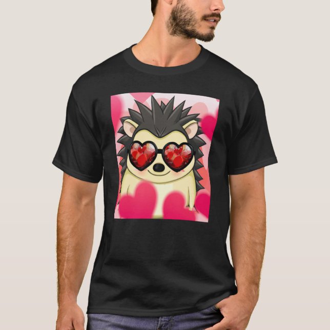 Camiseta Cute Hedgehog  Valentines Day 2023 (Frente)
