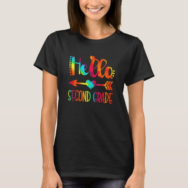 Camiseta Cute Hello Second Grade 2nd Grade Back To School G (Frente)