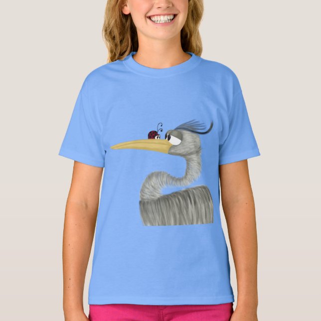 Camiseta Cute Heron e Ladybug (Frente)
