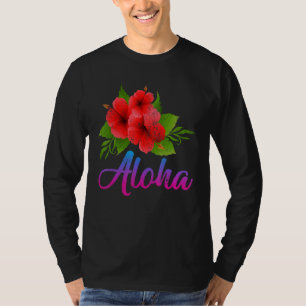 Camiseta Cute Hibiscus Flower Hawaii Aloha Beach