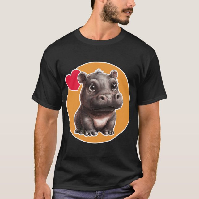 Camiseta Cute Hippo (Frente)